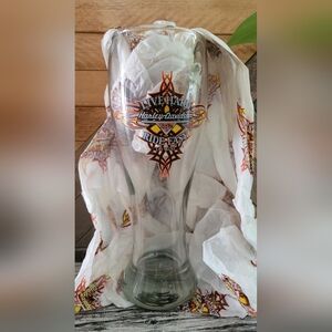 Harley-Davidson Orange and Black Glass
